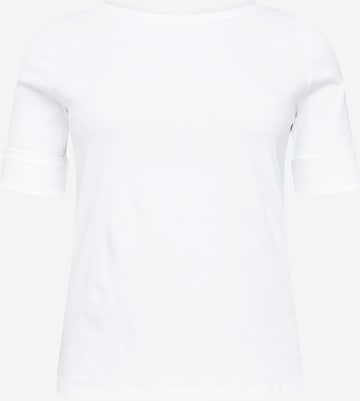 T-shirt Lauren Ralph Lauren Plus en blanc : devant