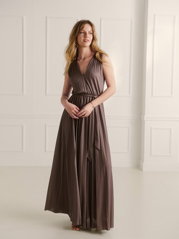 Guido Maria Kretschmer Women Evening Dress 'Sari' in Brown