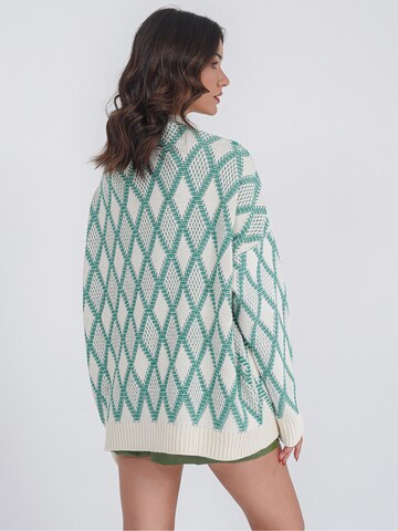 Cardigan oversize ' Pati ' FRESHLIONS en vert