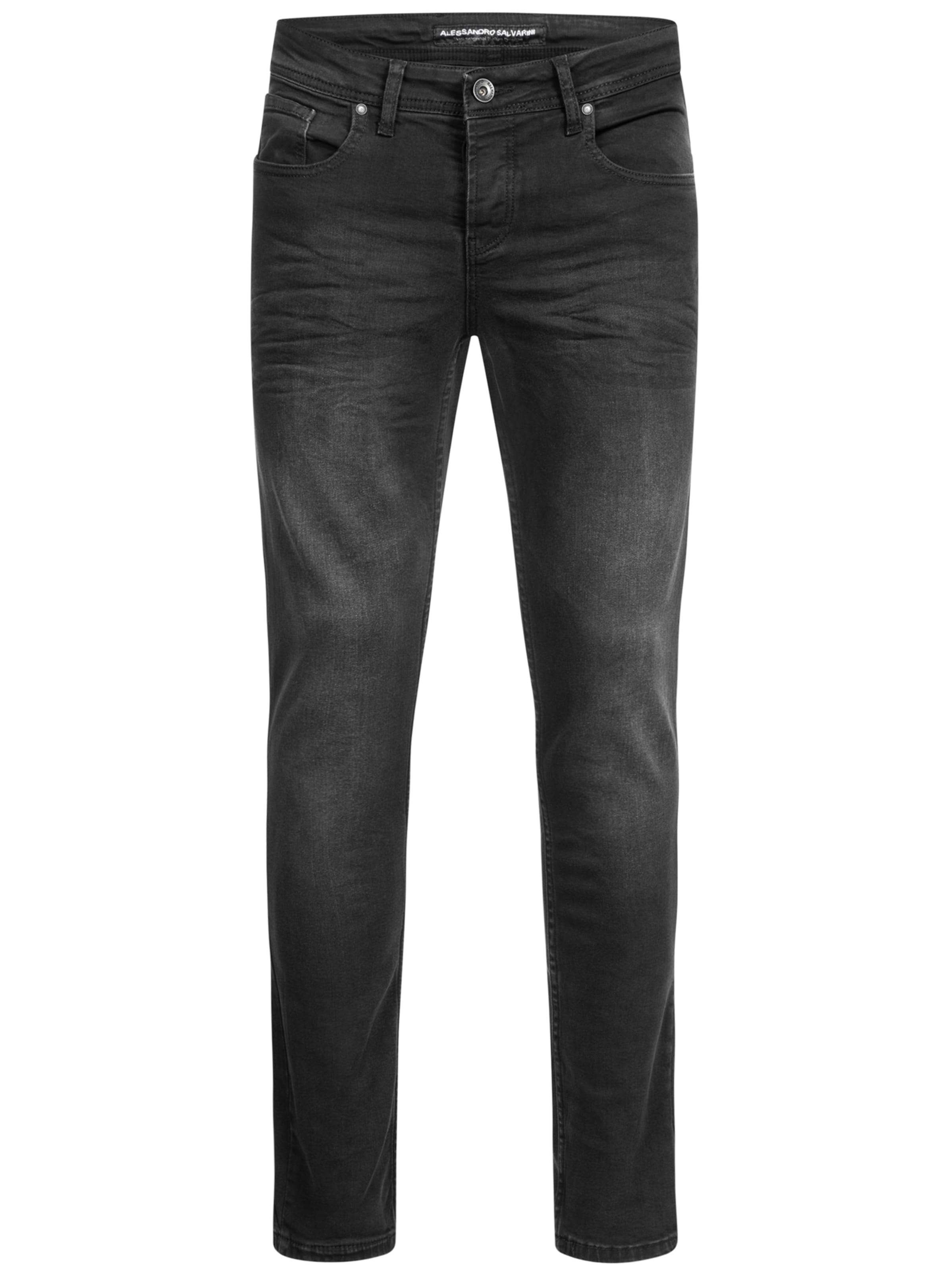 Alessandro Salvarini Jeans in Black: front