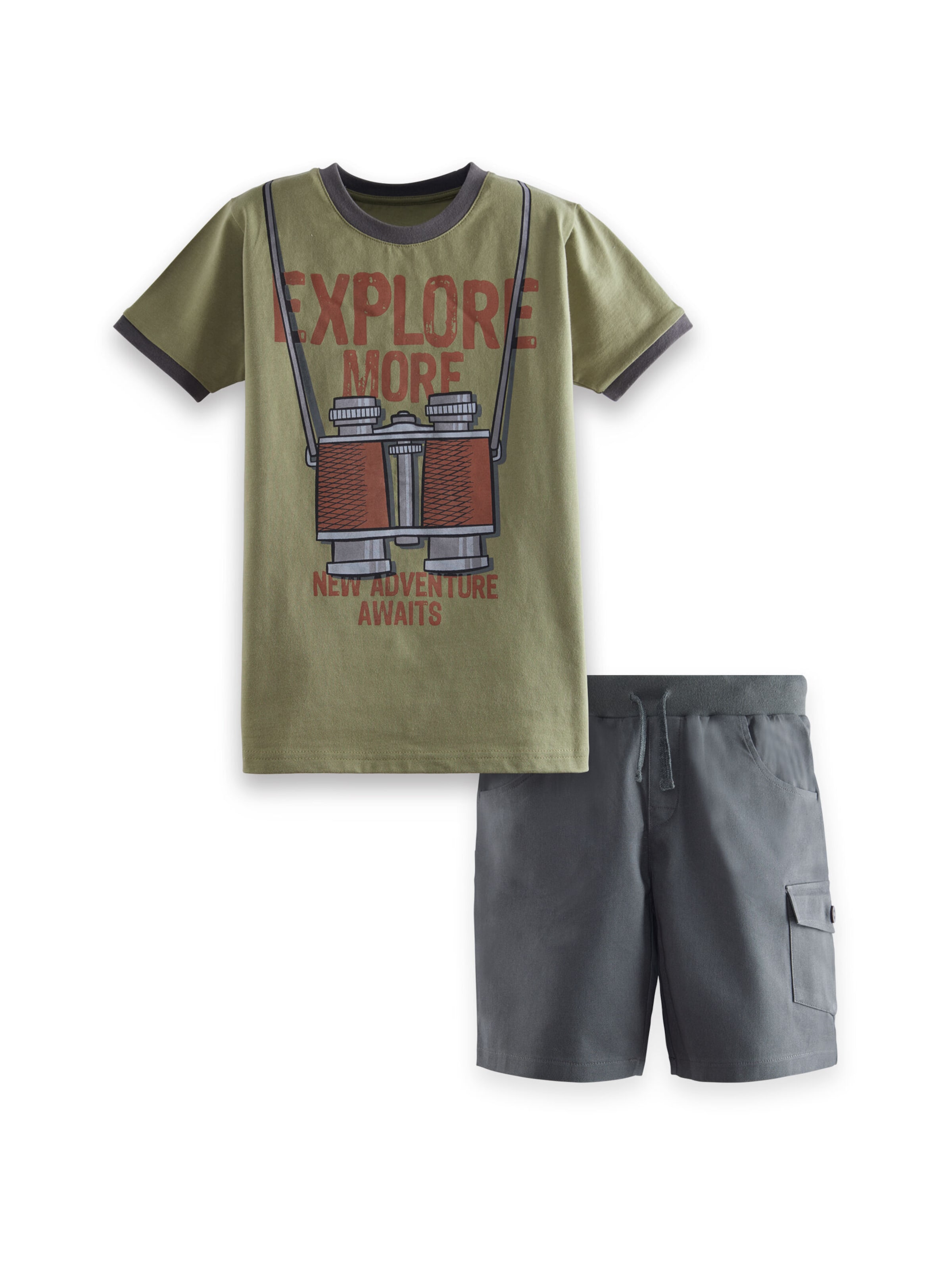 Denokids Trainingspak 'Explore' in Groen: voorkant