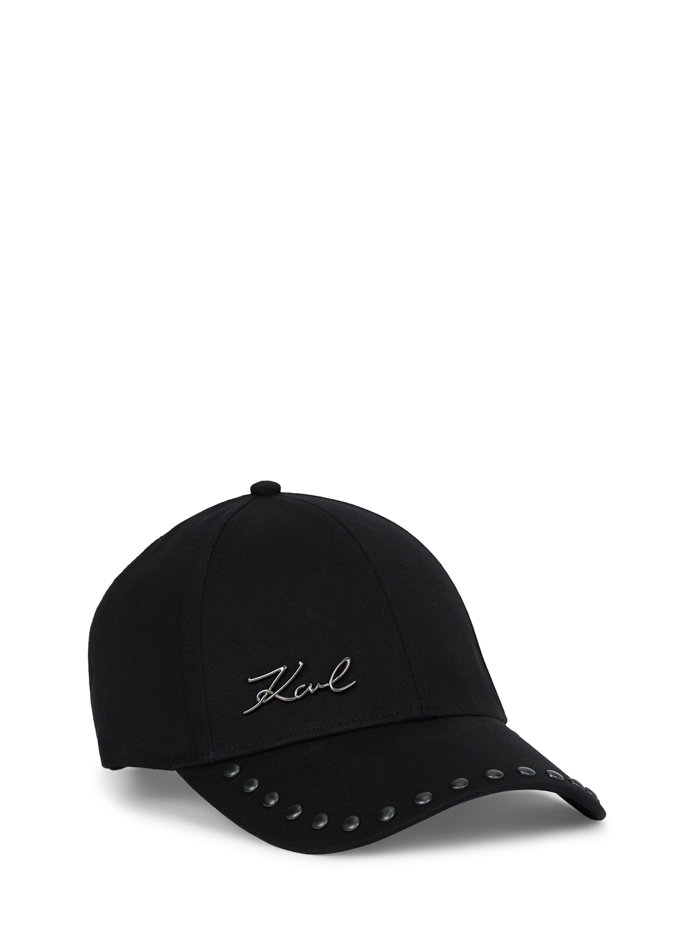 Karl Lagerfeld Czapka z daszkiem w kolorze czarnym, Podgląd produktu