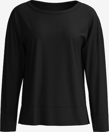 CALIDA Slaapshirt 'Feminine Lounge' in Zwart: voorkant