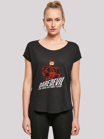 T-shirt 'Marvel Daredevil Slogan' F4NT4STIC en noir : devant