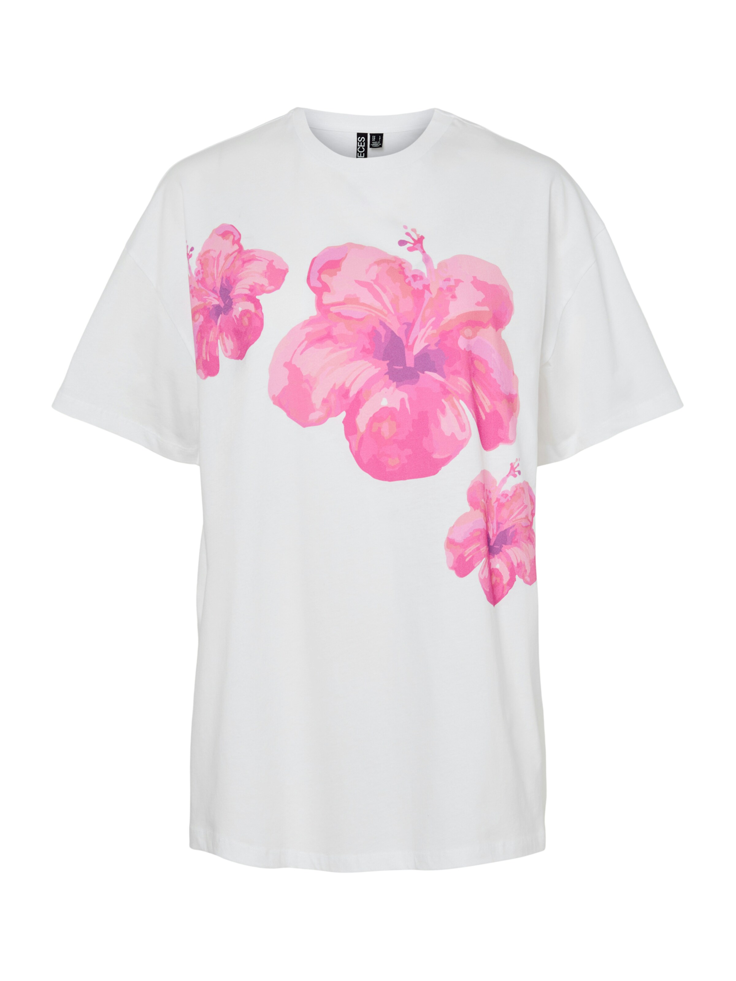PIECES T-shirt 'PCMIKKA' i vit: framsida