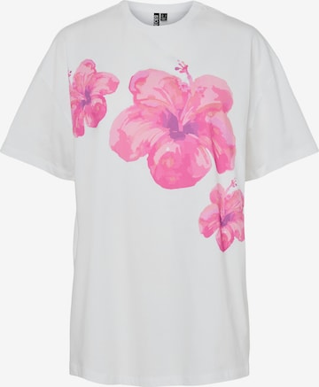 balta PIECES Marškinėliai 'PCMIKKA': priekis