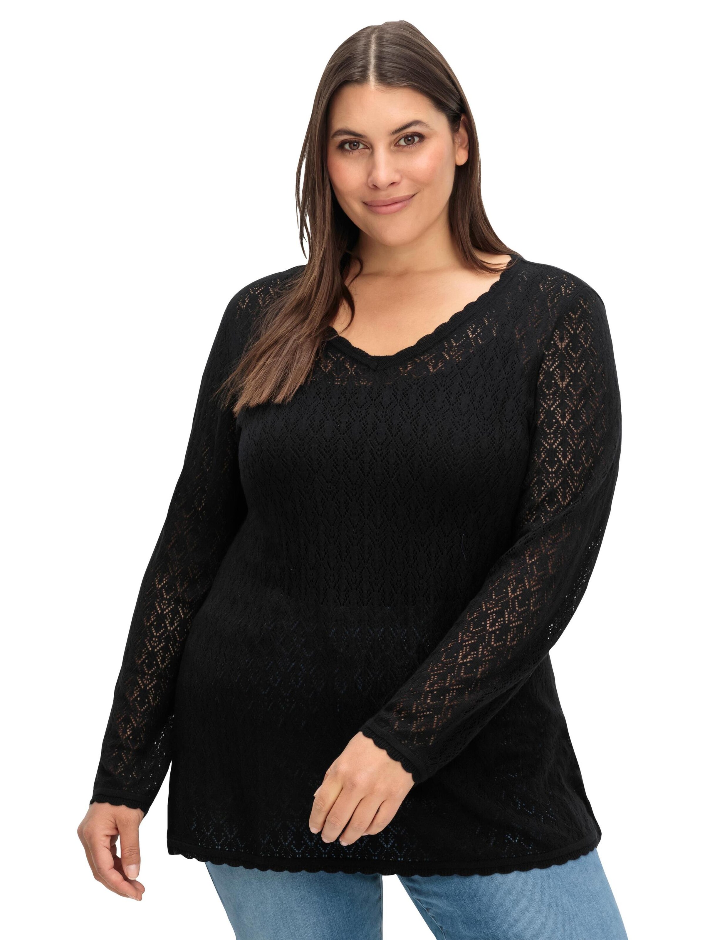 SHEEGO Tröja i svart: framsida