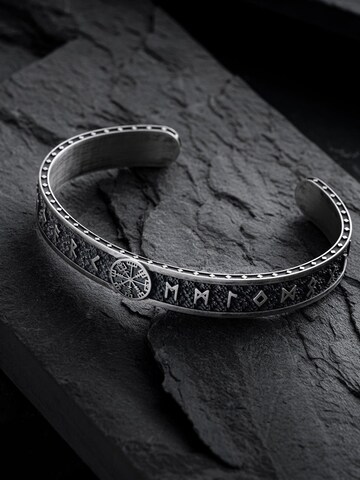 REYTEL Armband 'VEGVISIR WITH RUNES'‌‌‌‌‌‌‌‌‌ in Silber