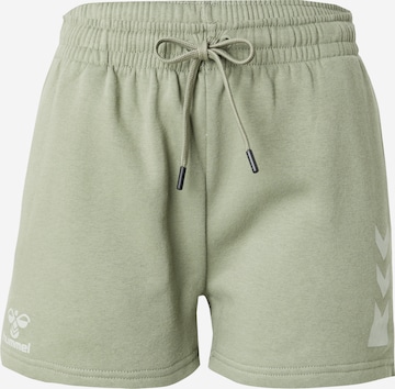Regular Pantalon de sport 'Active' Hummel en vert : devant