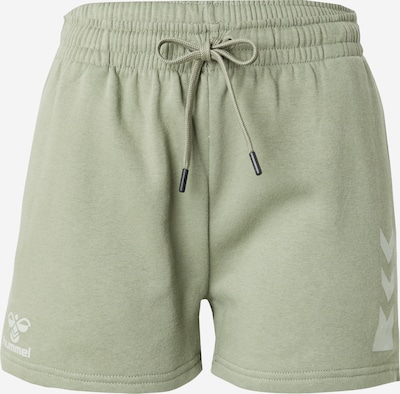 Hummel Calças de desporto 'Active' em verde relva / offwhite, Vista do produto