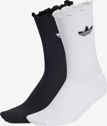 ADIDAS ORIGINALS Socks 'Ruffle 2 Pairs' in Black: front
