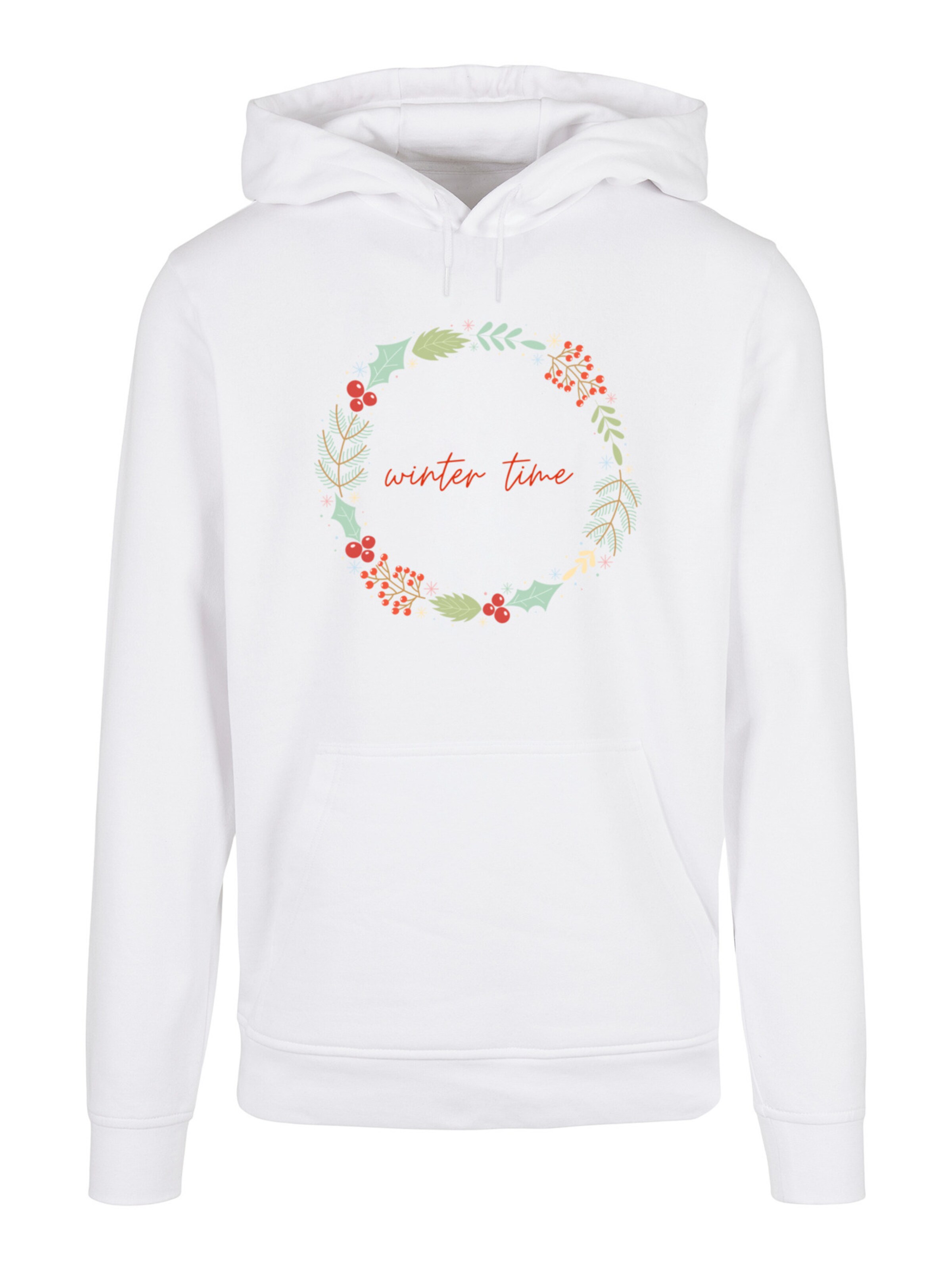 F4NT4STIC Sweatshirt 'Winter Time' in Weiß: Vorderseite