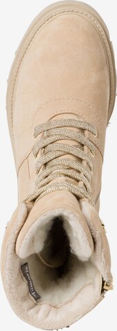 TAMARIS Lace-Up Ankle Boots in Beige