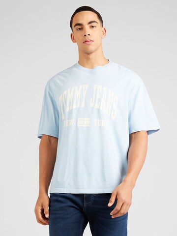 Tommy Jeans T-shirt 'VARSITY' i blå: framsida