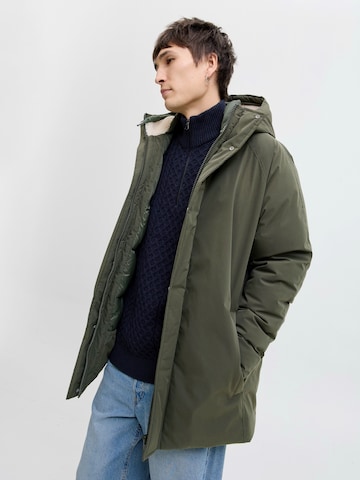 JACK & JONES Zimná parka 'JJEWOOD' - Zelená