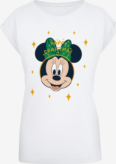 ABSOLUTE CULT T-Shirt 'Minnie Mouse - Happy Christmas' in nude / navy / grün / weiß, Produktansicht