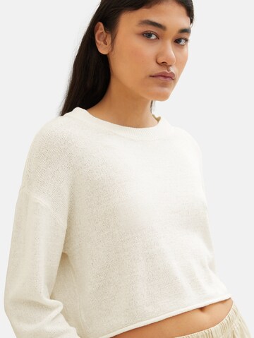 TOM TAILOR DENIM Pullover in Beige