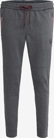 Tapered Pantaloni sportivi di Spyder in grigio: frontale
