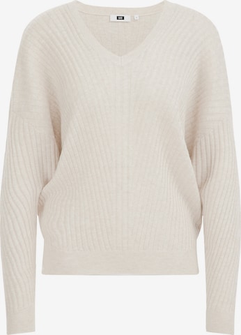 Pull-over WE Fashion en beige : devant