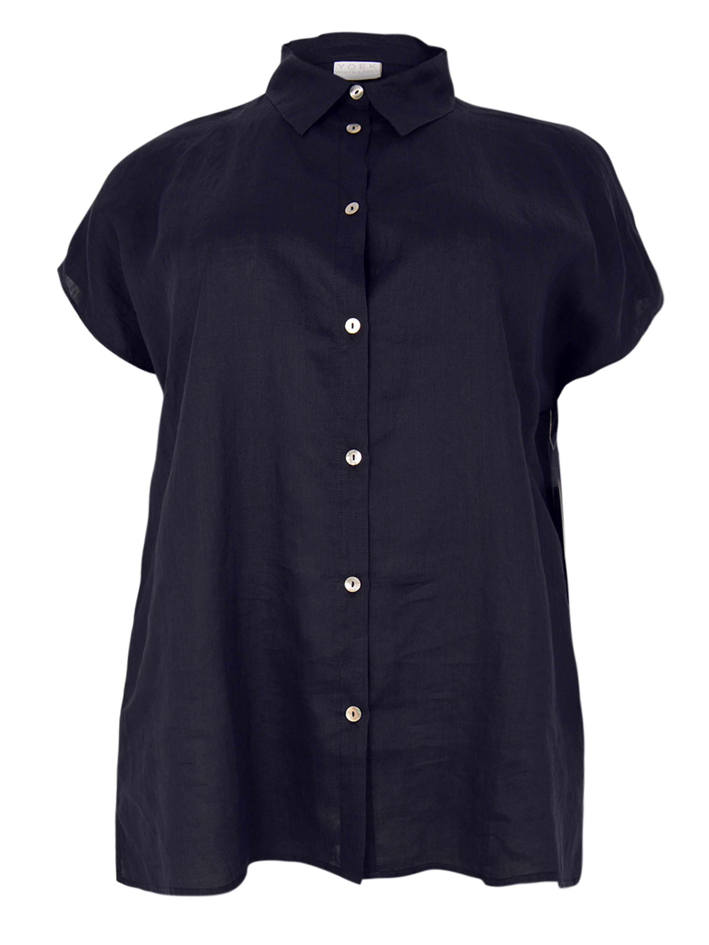 YOEK Blouse in Blauw: voorkant