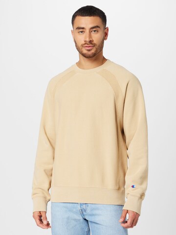 Champion Reverse Weave Sweatshirt in Beige: front