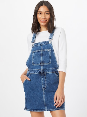 Tommy Jeans Overall Skirt in Blue: front