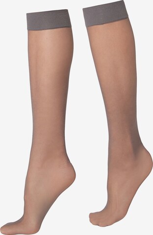 CALZEDONIA Knee High Socks in Grey: front