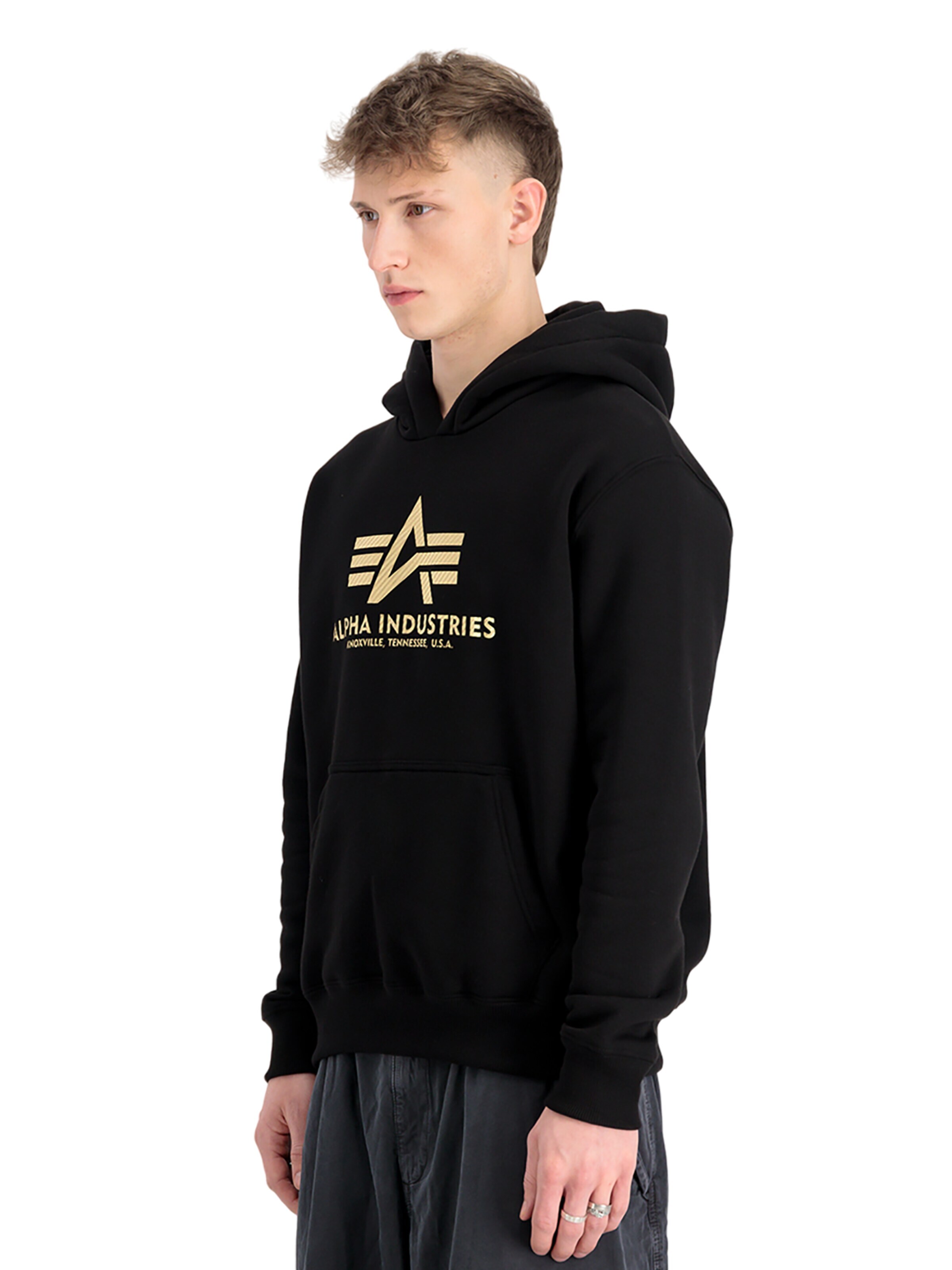 ALPHA INDUSTRIES Sweatshirt 'Carbon' in Schwarz