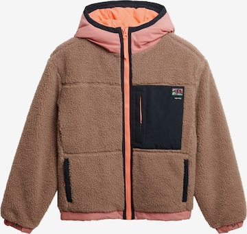 Superdry Fleecejacke in Beige: Vorderseite