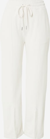 Abercrombie & Fitch Wide leg Παντελόνι σε λευκό: μπροστά