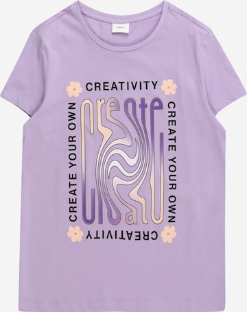 T-Shirt s.Oliver en violet : devant