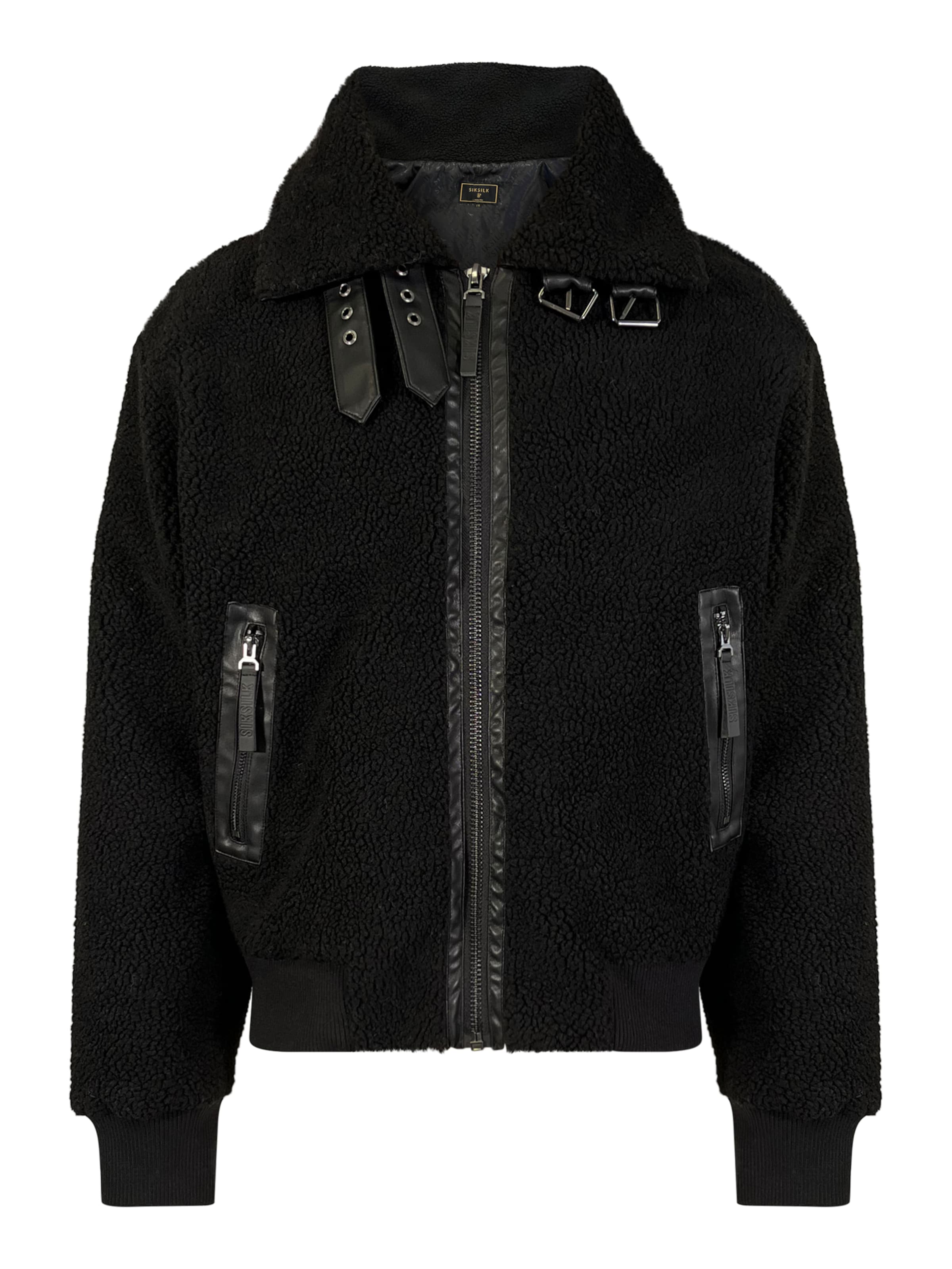 Veste mi-saison SikSilk en noir : devant