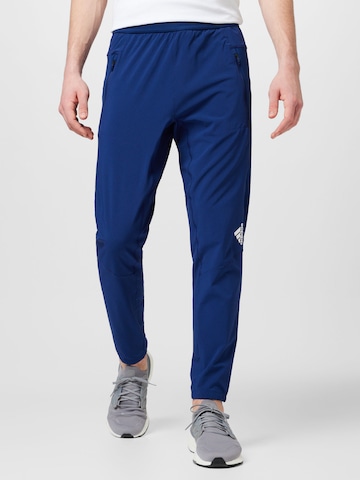 ADIDAS SPORTSWEAR Zúžený strih Športové nohavice 'D4T' - Modrá: predná strana