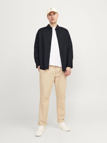 Jack & Jones Plus Slim Fit Hemd in Schwarz