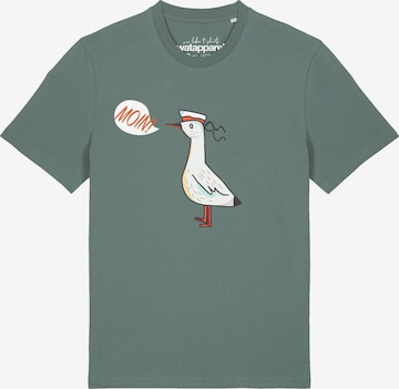Watapparel Shirt 'Moin Seagull' in Groen: voorkant