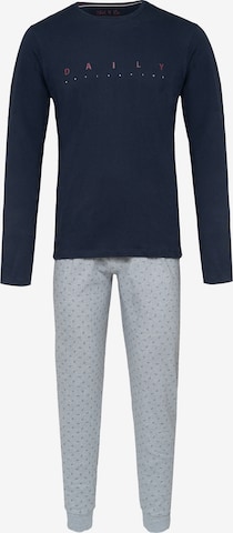 Phil & Co. Berlin Long Pajamas ' Cozy Comfort ' in Blue: front