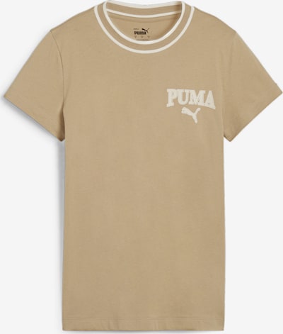PUMA T-shirt fonctionnel 'Squard' en beige foncé / blanc, Vue avec produit