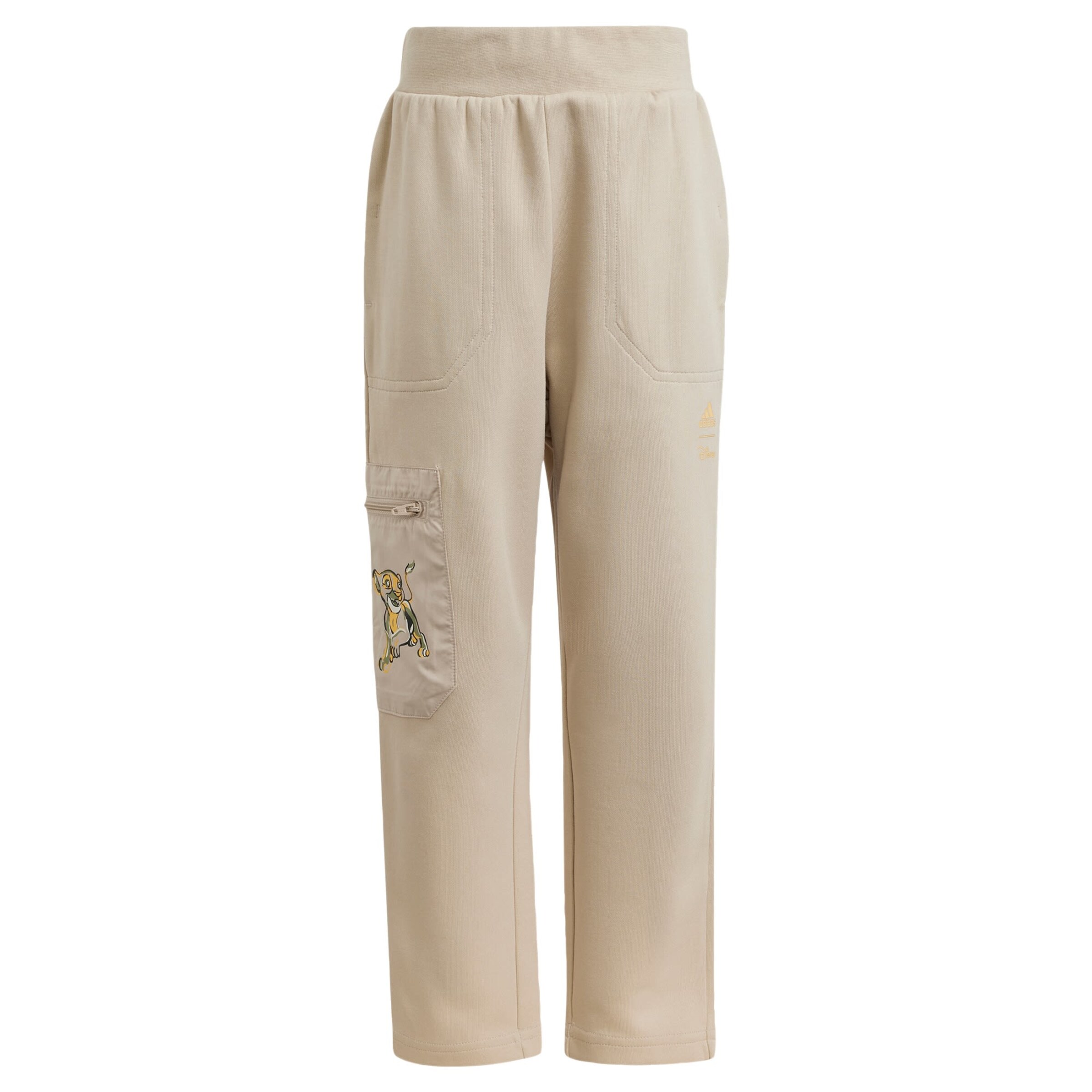ADIDAS SPORTSWEAR Loosefit Sportovní kalhoty 'Disney Der König der Löwen' – béžová: přední strana