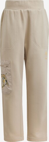 Loosefit Pantalon de sport ADIDAS SPORTSWEAR en beige : devant