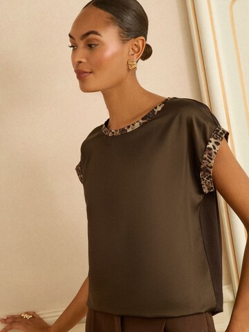 love & roses Футболка в Коричневый