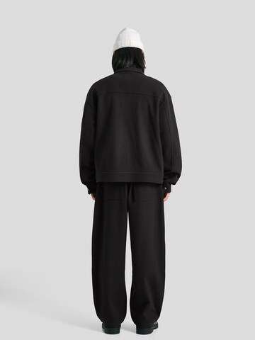 Baggy Pantalon à pince Bershka en noir