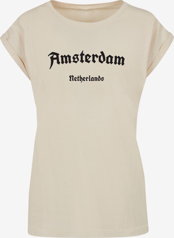 T-shirt 'Amsterdam' Merchcode en beige : devant