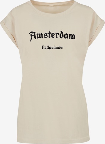 Merchcode Shirt 'Amsterdam' in Beige: voorkant