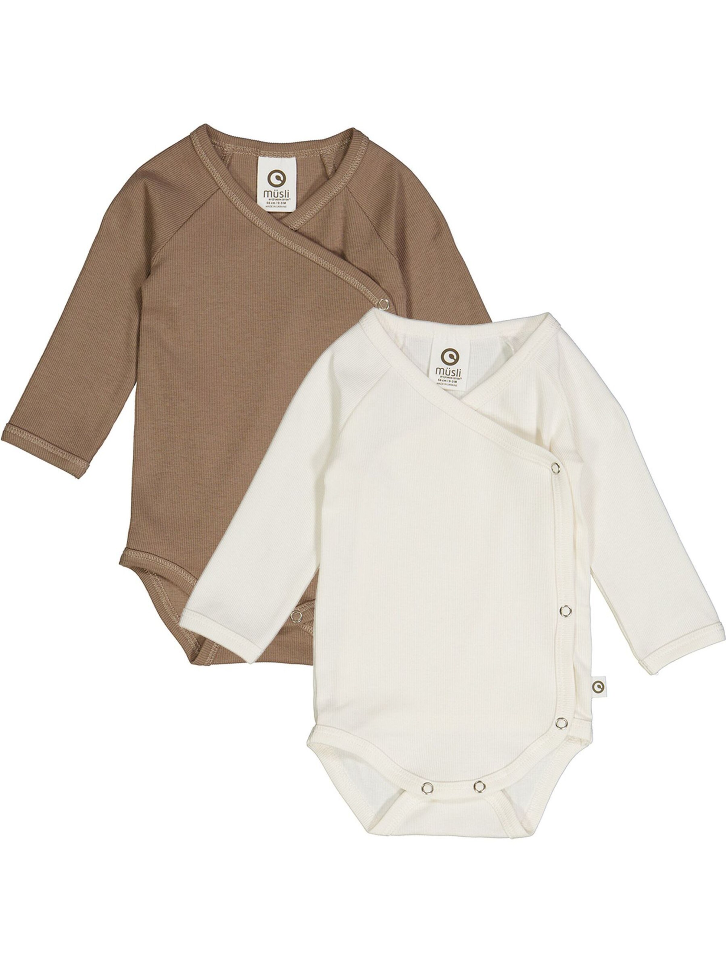 Tutina / body per bambino di Müsli by GREEN COTTON in beige: frontale