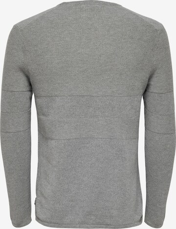 Only & Sons Sweater 'Niko' in Grey