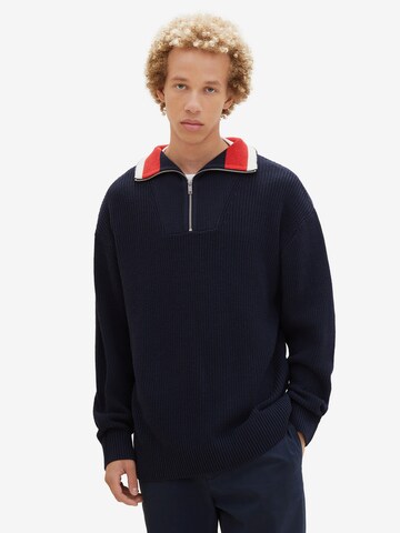 TOM TAILOR DENIM Pullover i blå: forside