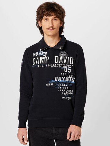 CAMP DAVID Sweatshirt 'Shipyard' in Black: front