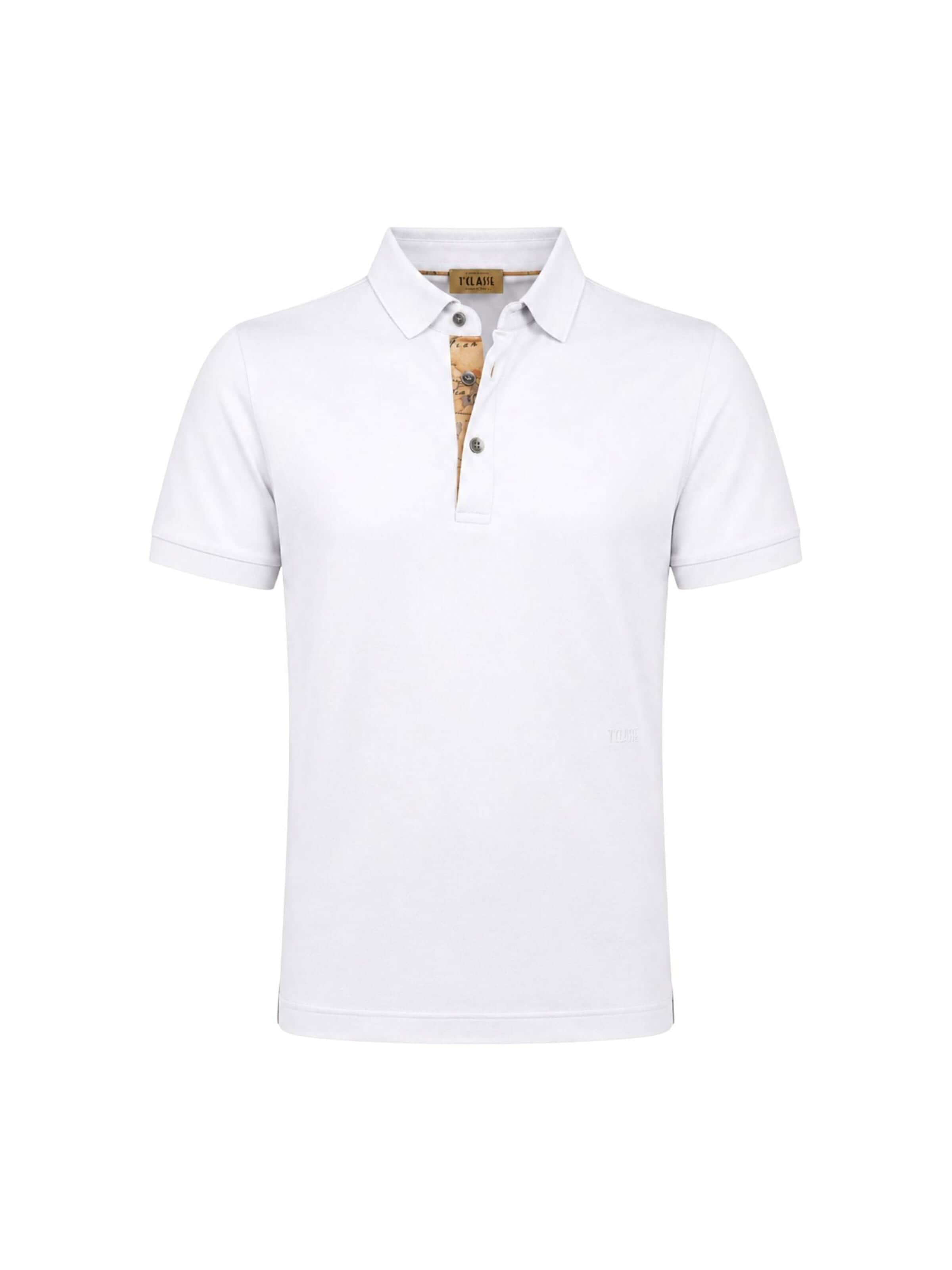 T-Shirt 'SHORT SLEEVE POLO SHIRT' Alviero Martini en blanc : devant