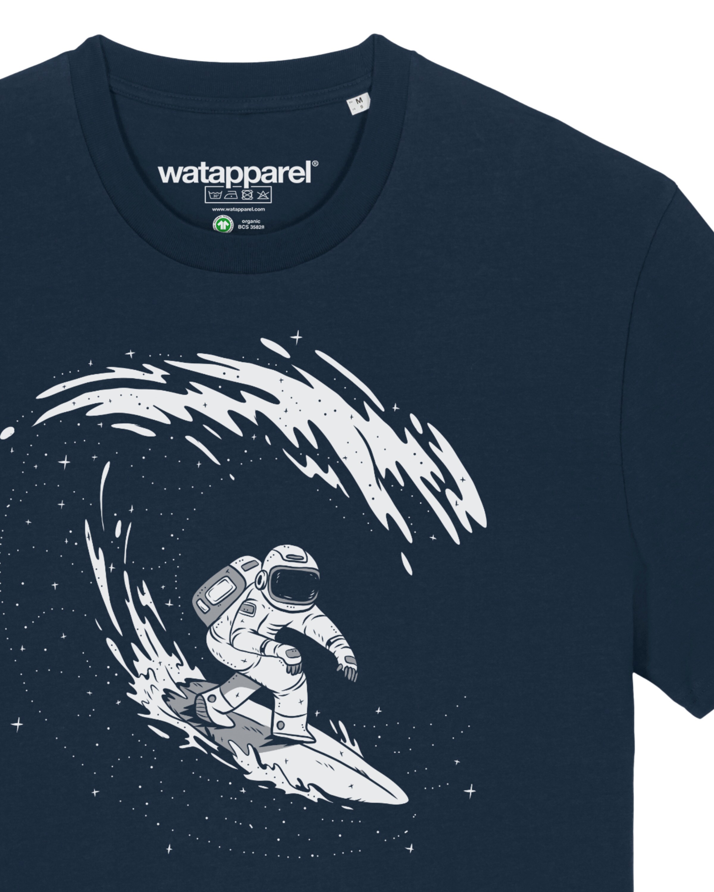 Maglietta ' Surfing Spaceman ' di Watapparel in blu