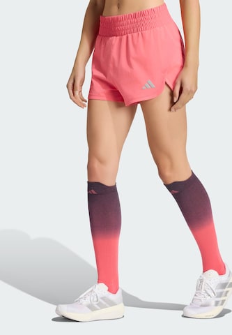 ADIDAS PERFORMANCE Normální Sportovní kalhoty 'TECH PACER 3"' – pink: přední strana